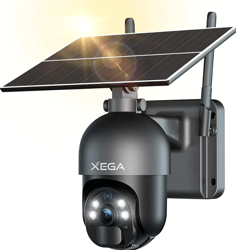 XEGA 4G LTE Cellular Security Camera Solar Powered Outdoor Camera with PIR  Human Detection for Home Security – Xega