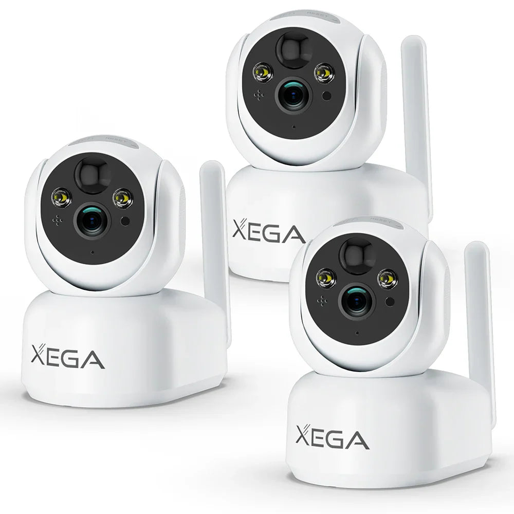 Xega 4G Indoor Surveillance Camera With Sim Card, 360 Degree Indoor Dog Camera With App, 2k Surveillance Camera With Recording, Real-Time Alarm, Sd&Cloud Storage, Two-Way Audio, Night Vision