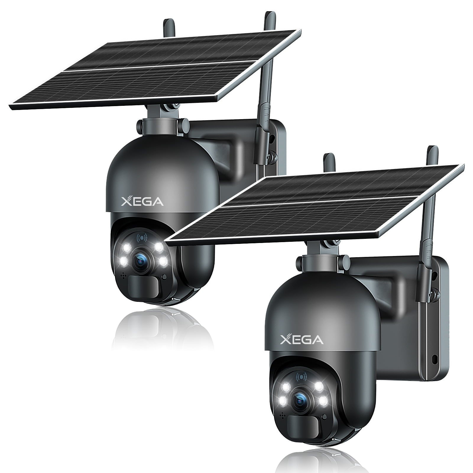 Xega 3G/4G LTE Cellular Security Cameras No WiFi  Outdoor Solar Power Cameras SIM Card Included, 2K HD Color Night Vision,PIR Motion Detection, 2 Way Talk, IP66