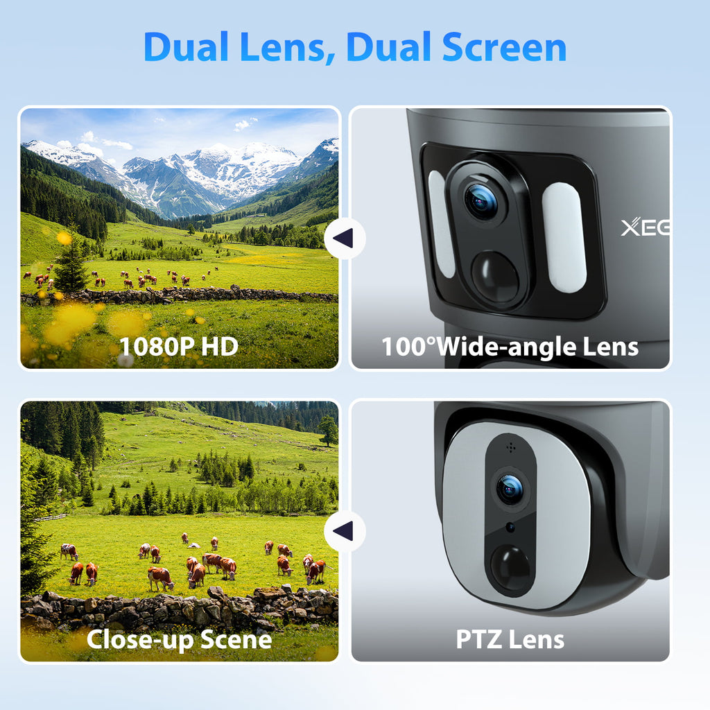 Xeva Camera XEGA 4G LTE Cellular Security Camera Solar Powered Outdoor Camera with ...