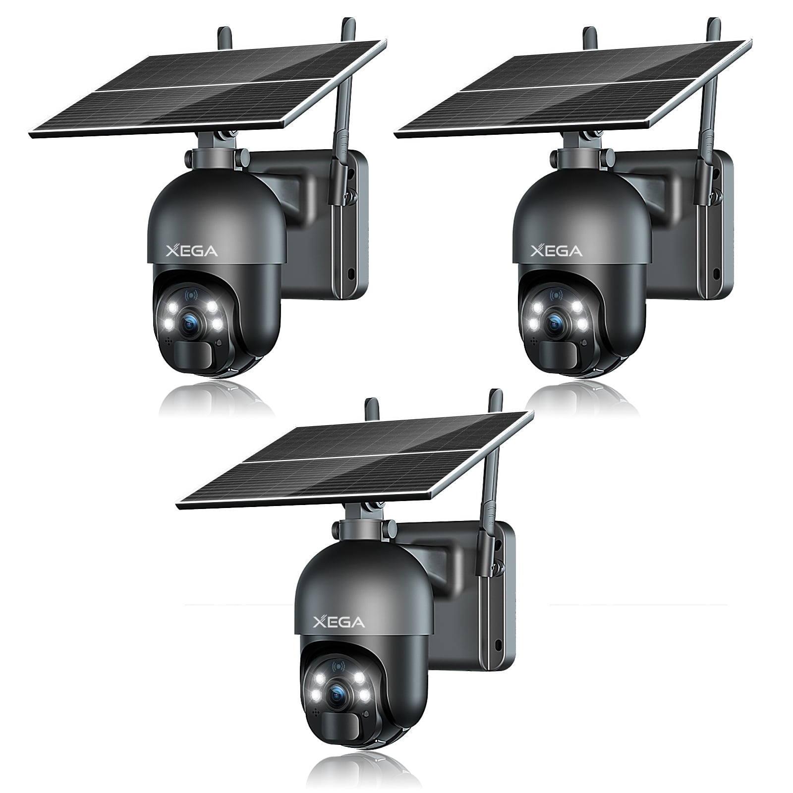 Xega 3G/4G LTE Cellular Security Cameras No WiFi  Outdoor Solar Power Cameras SIM Card Included, 2K HD Color Night Vision,PIR Motion Detection, 2 Way Talk, IP66