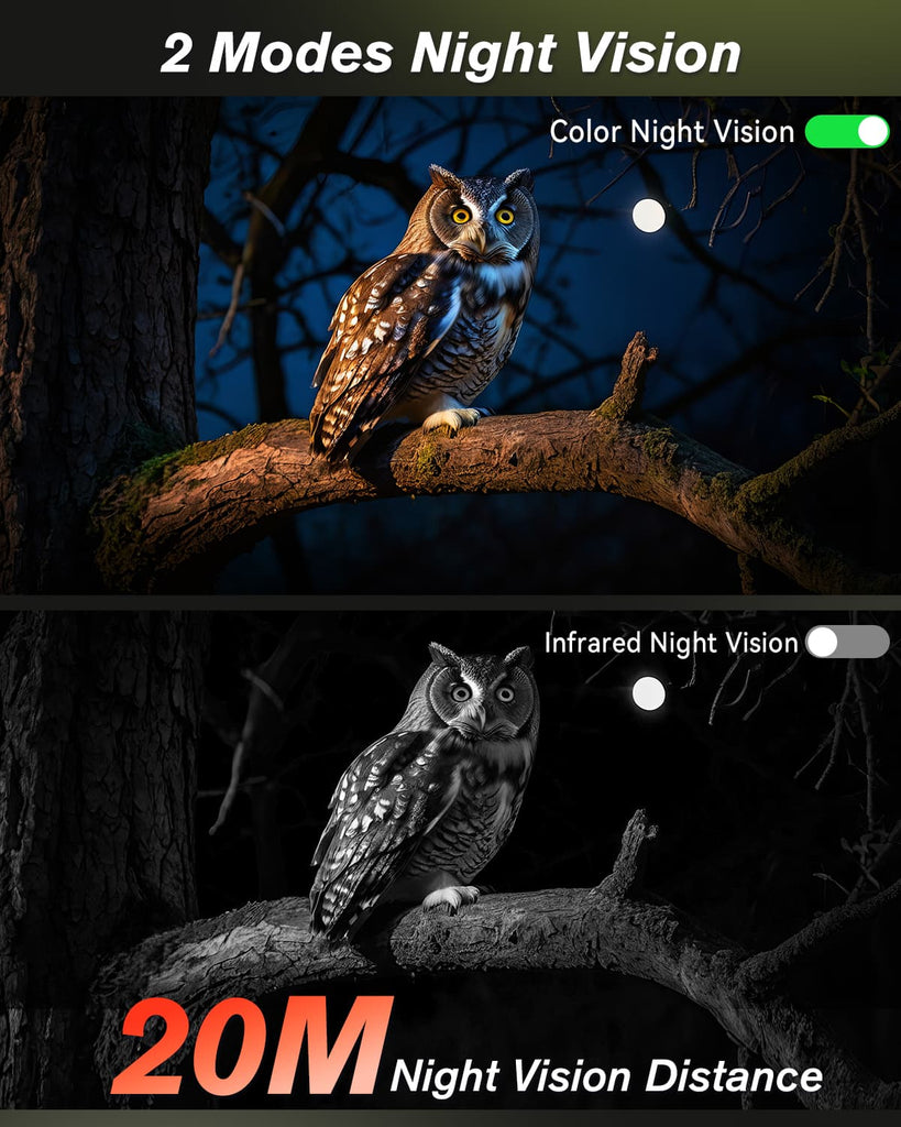 Xega 4G LTE Cellular Trail Camera Built-in SIM Card, 2K No Wi-Fi Hunting Camera Solar for Wildlife, HD Live Streaming, PIR Detection, Instant Alarm, Color Night Vision, 2-Way Audio, IP66