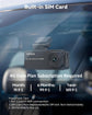 XEGA 4G Dual Dash Cam with Live View OBD Powered Anti Vandalism Car Camera, 2K HD, 24/7 Sentry Mode, APP Alert, GPS Tracking, No WiFi No Screen, Non-replaceable Built-in SIM Card