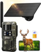 Xega 4G LTE Cellular Trail Camera, Solar Wildlife Camera with Night Vision Motion Activated, 0.2s Wake-up, 7800mAh Rechargeable Battery, Color Night Vision No Glow 950nm IR LEDs, IP66 Weaterproof