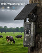 Xega 4G LTE Cellular Trail Camera, Solar Wildlife Camera with Night Vision Motion Activated, 0.2s Wake-up, 7800mAh Rechargeable Battery, Color Night Vision No Glow 950nm IR LEDs, IP66 Weaterproof