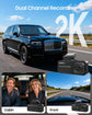 XEGA 4G Dual Dash Cam with Live View OBD Powered Anti Vandalism Car Camera, 2K HD, 24/7 Sentry Mode, APP Alert, GPS Tracking, No WiFi No Screen, Non-replaceable Built-in SIM Card