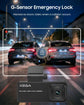 XEGA 4G Dual Dash Cam with Live View OBD Powered Anti Vandalism Car Camera, 2K HD, 24/7 Sentry Mode, APP Alert, GPS Tracking, No WiFi No Screen, Non-replaceable Built-in SIM Card