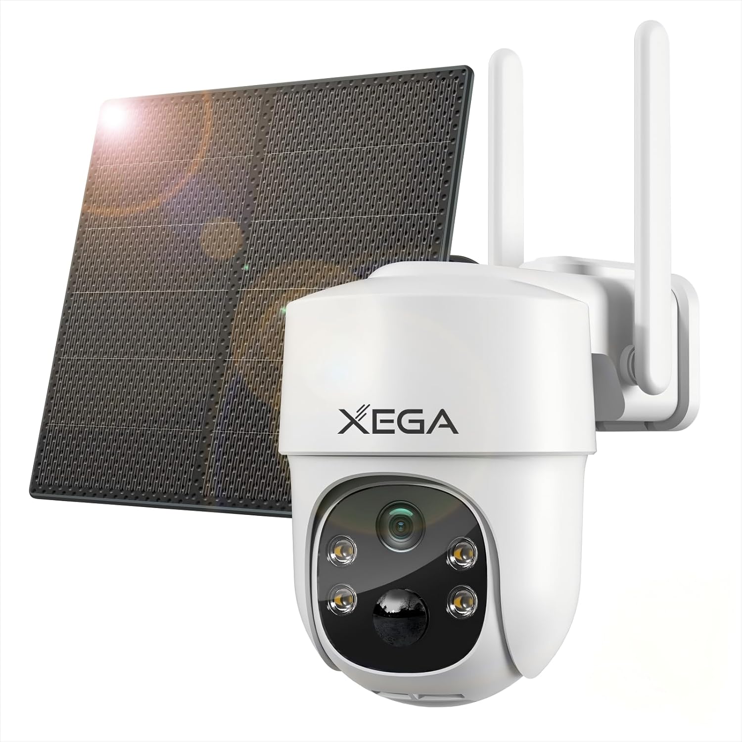Xega 4G LTE Cellular Security Cameras Wireless Outdoor Solar Powered No WiFi SIM Card Included, 2K/3MP Super HD,PIR Motion Detection,Cloud Storage,IP66
