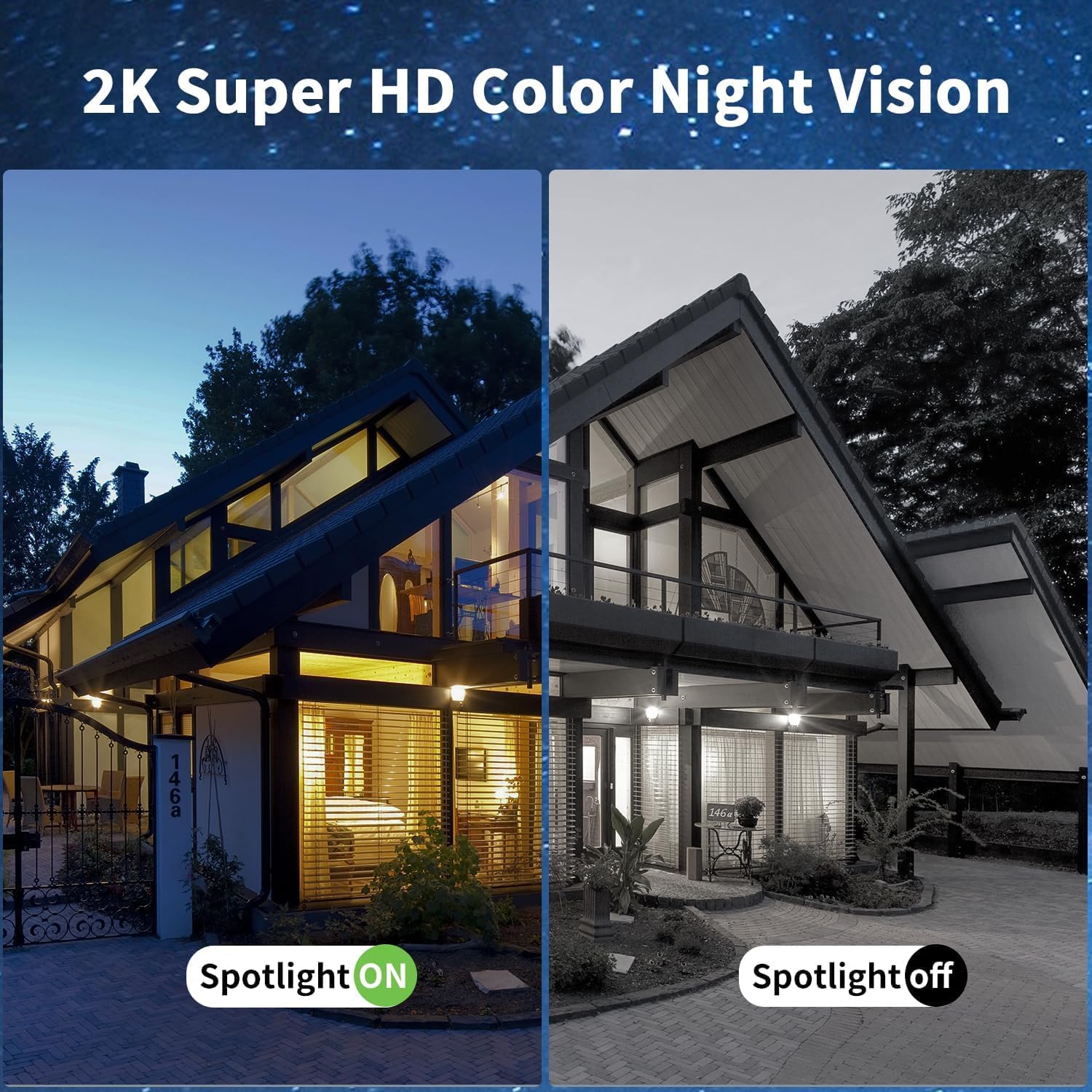 Xega 4G LTE Cellular Security Camera Built-in SIM Card No Wi-Fi Camera | 2K HD Wireless Camera Outdoor Solar Color Night Vision PTZ 360° View, Smart PIR Motion Detection, 2-Way Talk, No WiFi, IP66