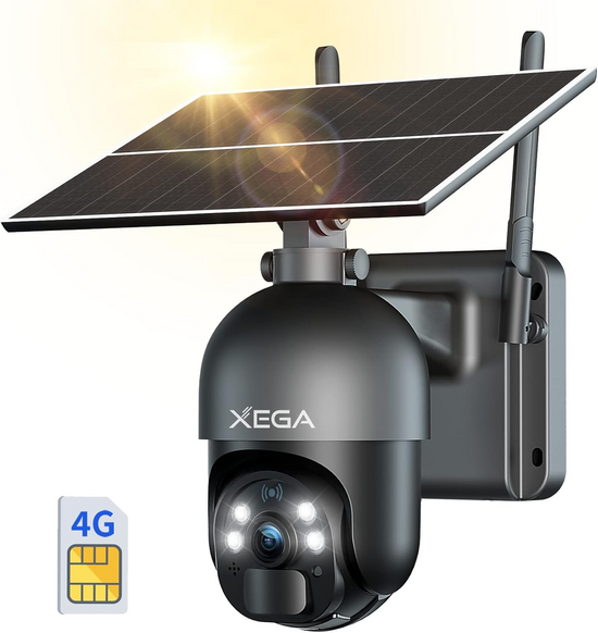 3G/4G LTE Cellular Security Cameras No WiFi  Outdoor Solar Power Cameras SIM Card Included, 2K HD Color Night Vision,PIR Motion Detection, 2 Way Talk, IP66.