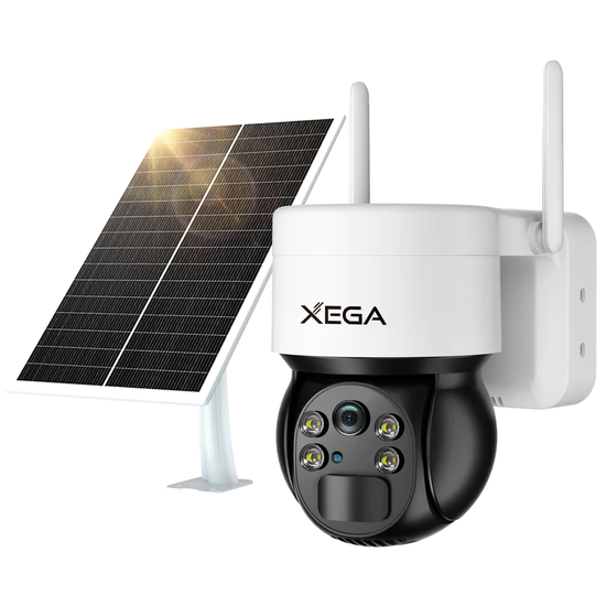 Xega 3G/4G LTE Cellular Security Camera No WiFi Outdoor Solar Camera Wireless SIM Card Included, 2K HD Color Night Vision 355°/120°,PIR Motion Detection,IP66.