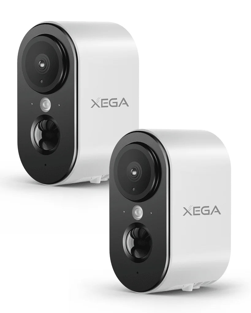 Xega 4G Cellular Security Camera Indoor Built-in SIM Card, 2K No Wi-Fi Security Camera Portable, LTE Cameras with 6000mAh Battery, PIR Motion Detection, Color Night Vision, 2-Way Audio, TF/Cloud